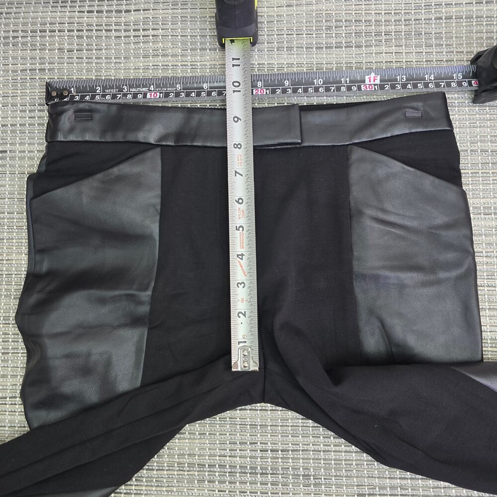 Bebe Faux Leather Pants Womens Size Small Black Biker Moto Gothic Steam Punk NEW - Picture 7 of 12